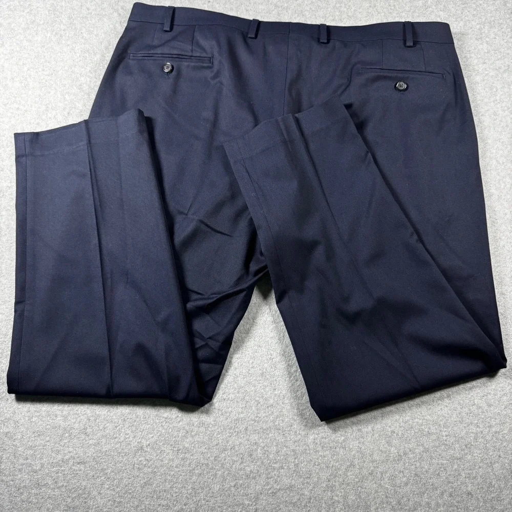 Lauren Ralph Lauren Dress Pants Mens 42x30 Navy Blue Excellent Total Comfort